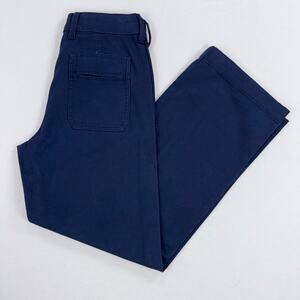 American Giant Utility Chino Wide Leg Pant Women's 4 Navy